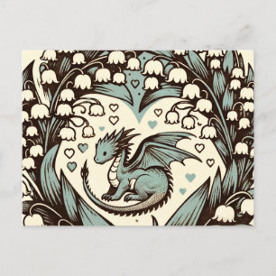 Lily of the Valley Baby Dragon Cute Dragons Holiday Postcard