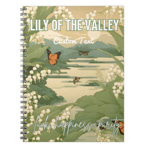 Lily of the Valley Birth Month Flower Japanese Notebook