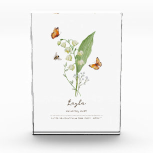 Lily of the Valley Birth Month Flower Photo Block