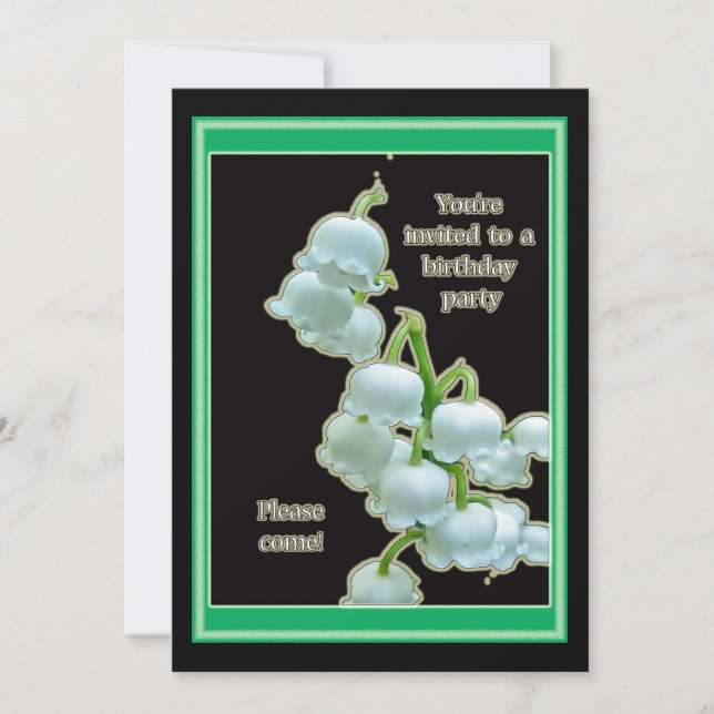 Lily of the Valley Birthday Party Invitation (Front)