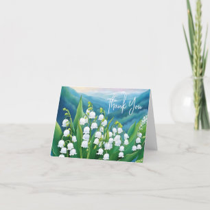 Lily of the Valley Blank Inside Thank You Note