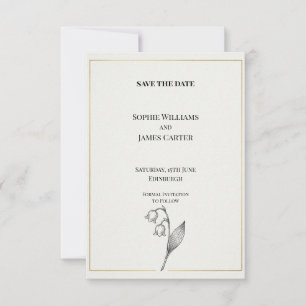 Lily of the Valley Botanical Wedding Save the Date