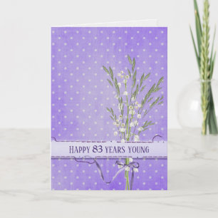 Lily of the Valley Bouquet 83rd Birthday Card