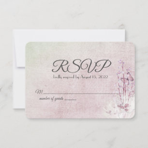 lily of the valley bouquet and butterfly RSVP