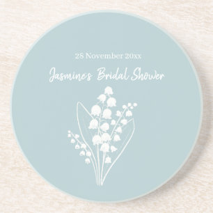 Lily Of The Valley Bouquet Bridal Shower  Coaster