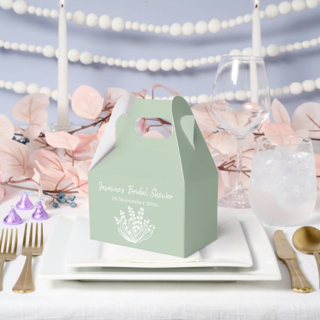 Lily Of The Valley Bouquet Bridal Shower  Favor Box (Wedding)