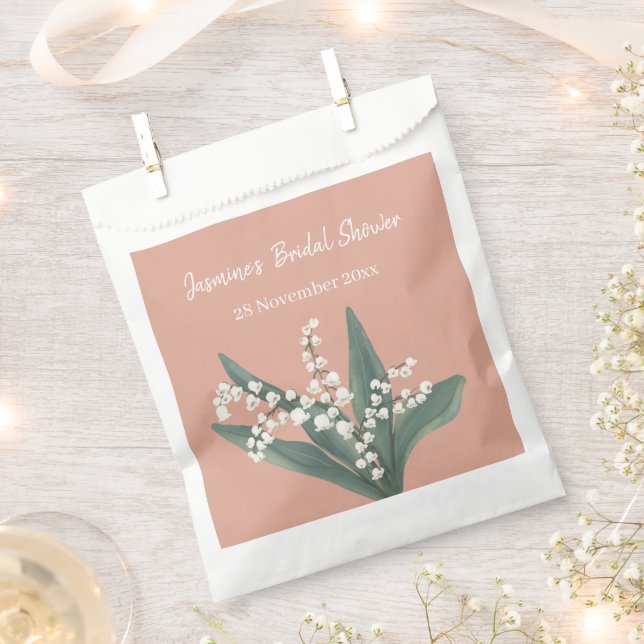 Lily Of The Valley Bouquet Bridal Shower  Favour Bag (Clipped)