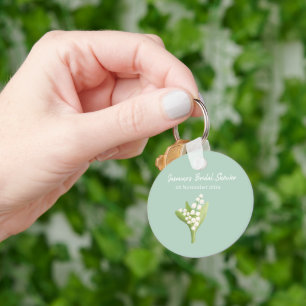 Lily Of The Valley Bouquet Bridal Shower Keychain