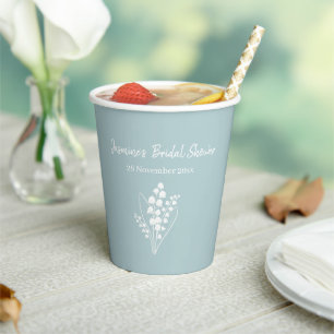 Lily Of The Valley Bouquet Bridal Shower Paper Cups