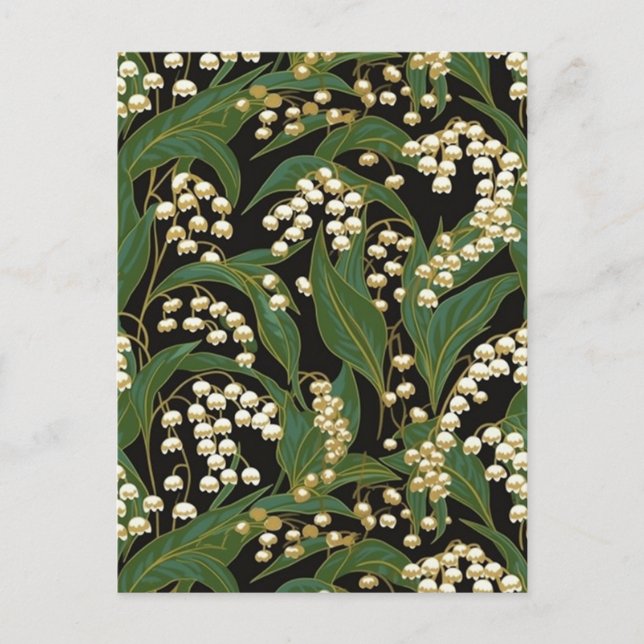 Lily-of-the-Valley Chiyogami  Postcard (Front)