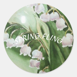 LILY OF THE VALLEY CLASSIC ROUND STICKER