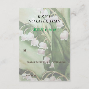 LILY OF THE VALLEY CUSTOMIZABLE RSVP CARDS
