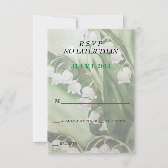 LILY OF THE VALLEY CUSTOMIZABLE RSVP CARDS (Front)