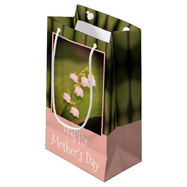 Lily Of The Valley Designer Small Gift Bag (Front Angled)