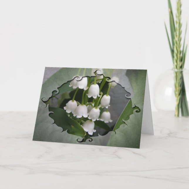 Lily Of The Valley Easter Card (Large Font) (Front)