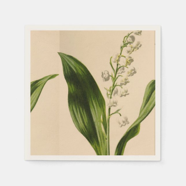 Lily of the Valley Ecru Napkins (Front)