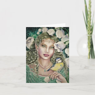 Lily of the valley fairy greeting card
