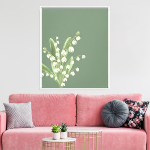 Lily Of The Valley Floral Canvas Print