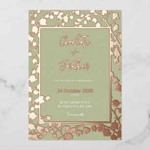 Lily of the Valley Floral Garden Wedding Gold   
