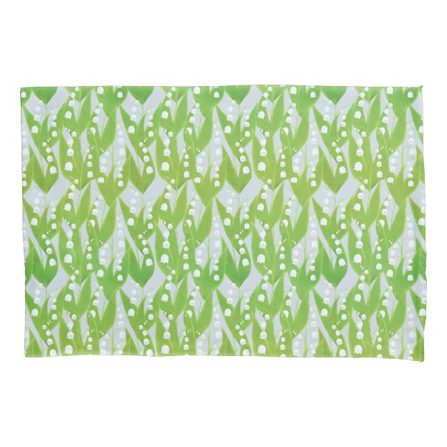 Lily of the Valley Floral Pattern Pillowcase (Front)