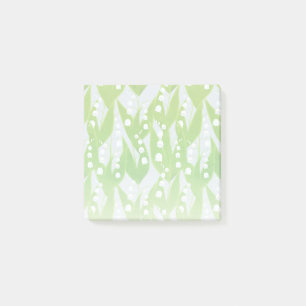 Lily of the Valley Floral Pattern Post-it Notes