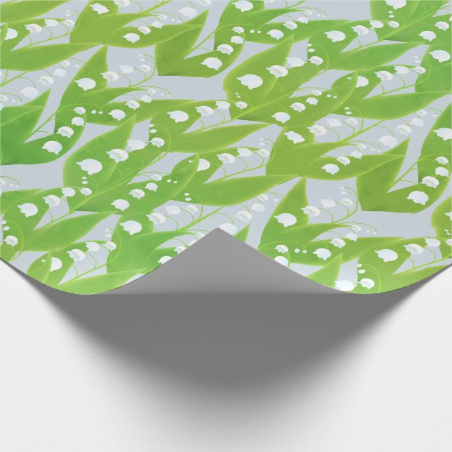 Lily of the Valley Floral Pattern Wrapping Paper (Corner)