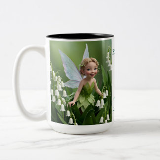 Lily of the Valley Flower Fairy Two-Tone Coffee Mug