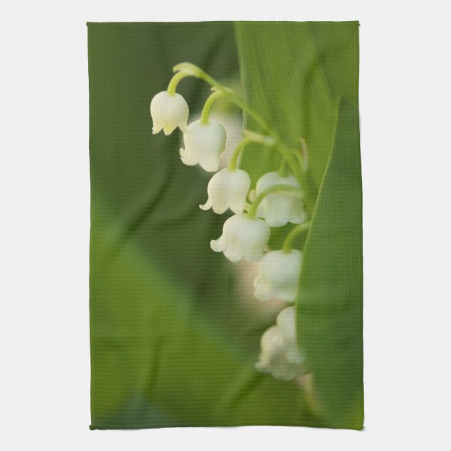Lily of the Valley Flower Kitchen Towel (Vertical)