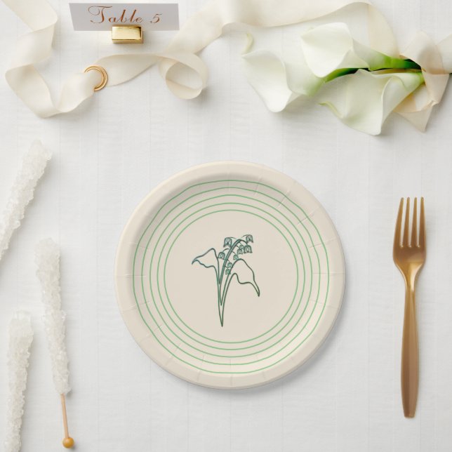Lily of the valley Flower   Paper Plates (Wedding)