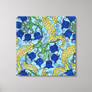 Lily of the Valley Flowers Art Nouveau Canvas Print