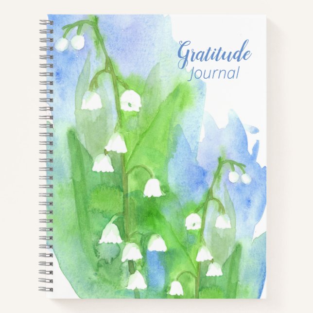 Lily of the Valley Flowers Gratitude Journal (Devant)