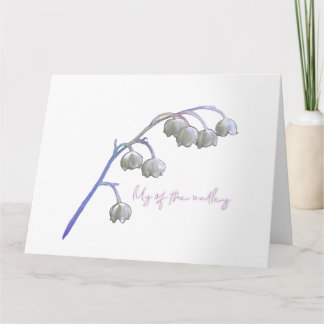 LILY OF THE VALLEY Folded Greeting Card