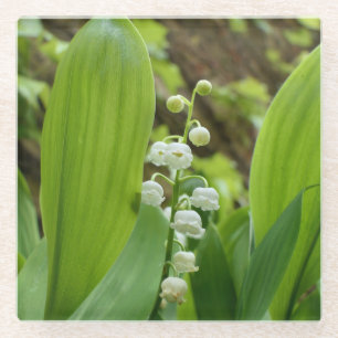Lily of the Valley Glass Coaster