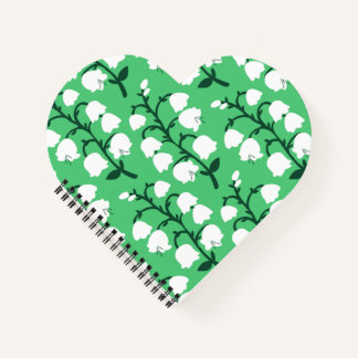 Lily of the Valley in Emerald Color Tote Bag Notebook
