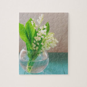 Lily of the valley in vase jigsaw puzzle