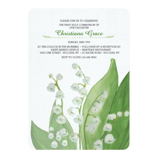 Lily of the Valley Invitation