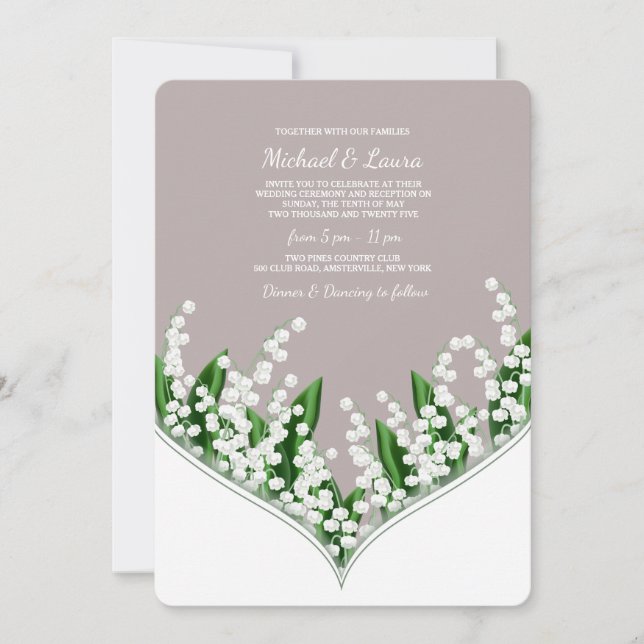 Lily of the Valley Invitation (Front)