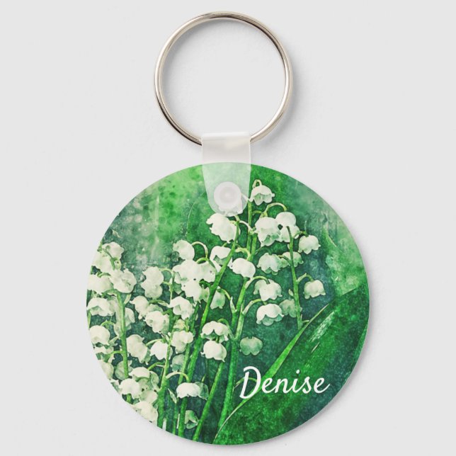 Lily of the Valley Keychain   (Front)