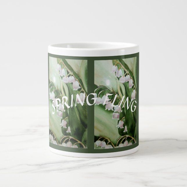 LILY OF THE VALLEY LARGE COFFEE MUG (Front)