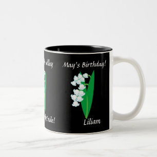Lily Of The Valley May's Mug-Customize Two-Tone Coffee Mug