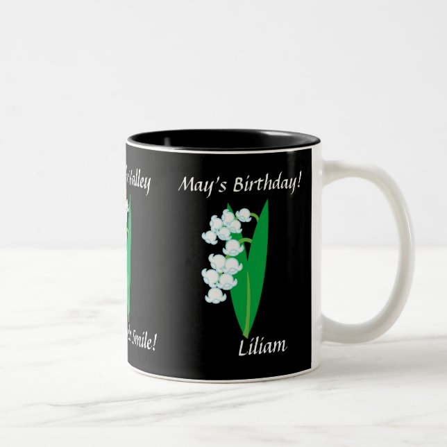 Lily Of The Valley May's Mug-Customize Two-Tone Coffee Mug (Right)