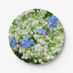 Lily of the valley paper plate
