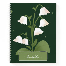 Lily of the Valley Personalised Spiral Notebook