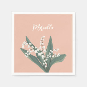 Lily Of The Valley Personalized Napkin