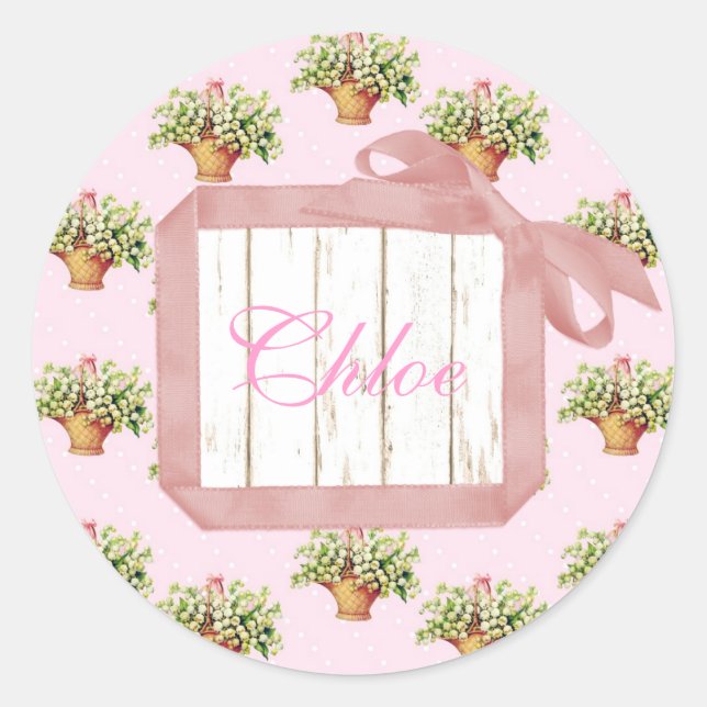 Lily of the Valley Personalized Stickers (Front)