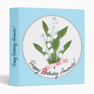 Lily of the valley, retro binder