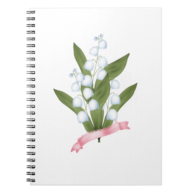 Lily of the valley, retro notebook (Front)