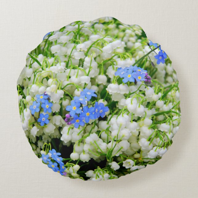 Lily of the valley round pillow (Back)