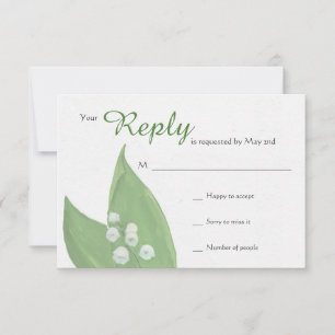 Lily of the Valley RSVP Card