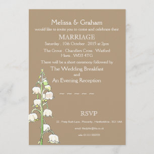 Lily of the Valley Rustic Wedding Invitation